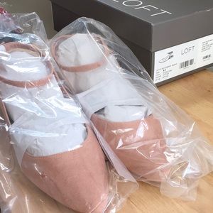 Dusty Rose pointy sling-back flats